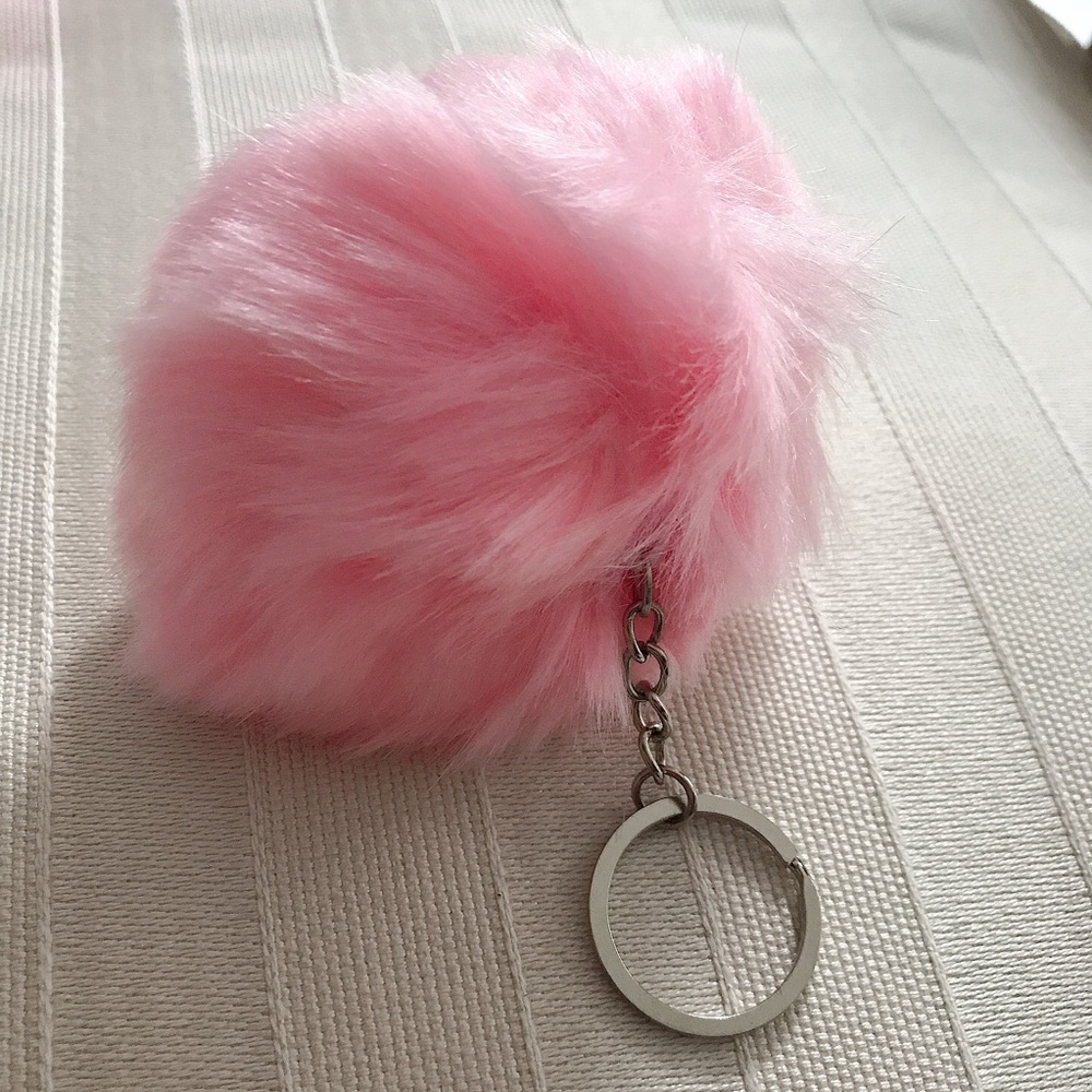 Pink Fur Keychain